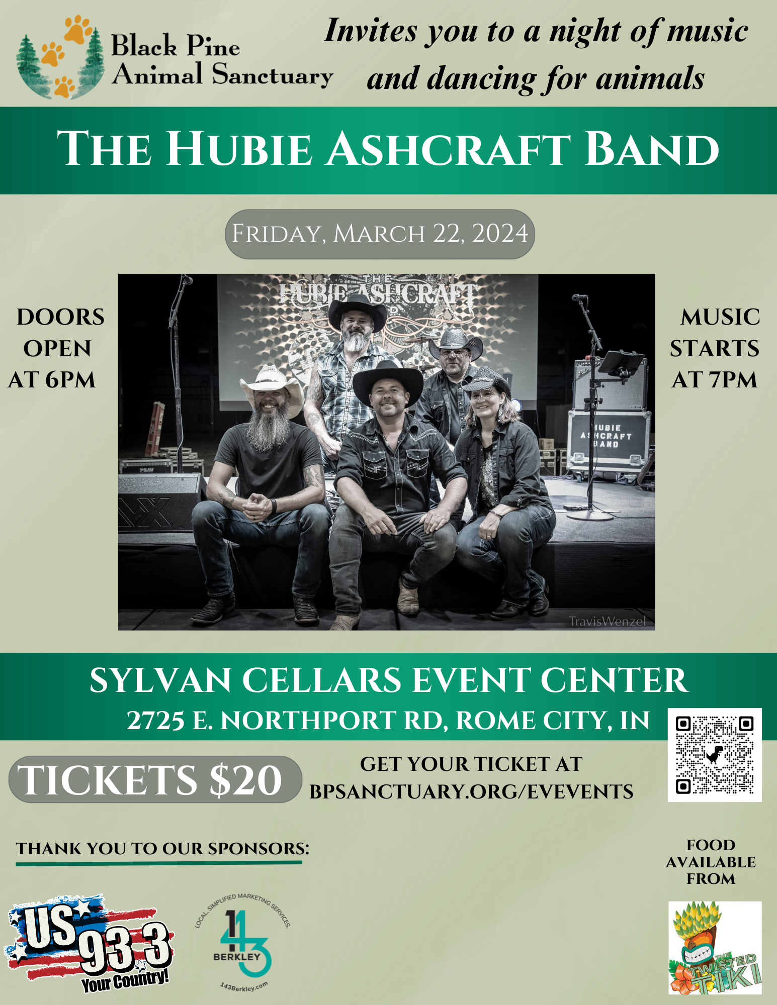 The Hubie Ashcraft Band Black Pine Animal Sanctuary